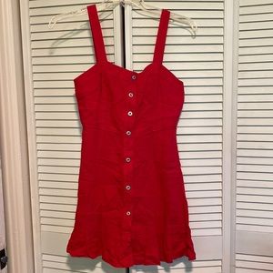Lulu’s red linen  dress
